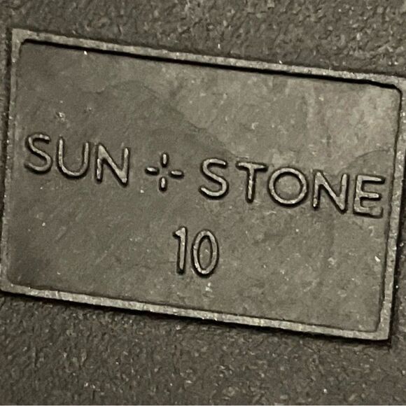 Sun+Stone black leather double zip ankle boots women size 8 - Picture 8 of 8